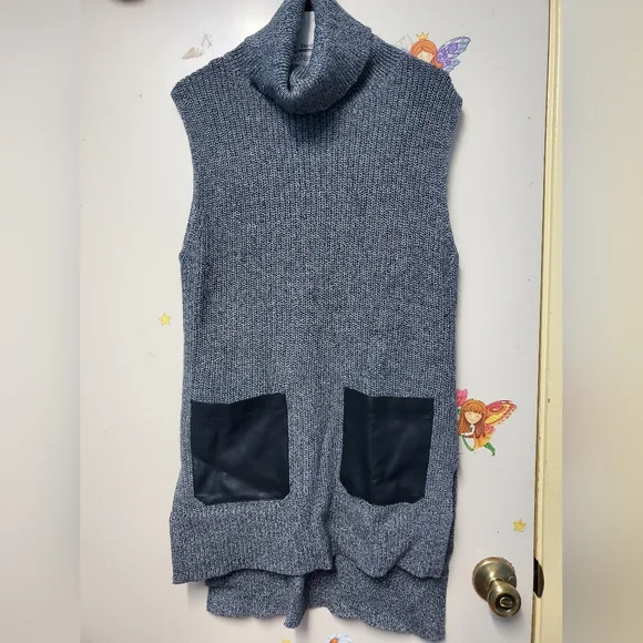 Banana Republic | Dresses | Banana Republic Knit Sleeveless Sweater Dress  With Faux Leather Pockets Nwt | Poshmark